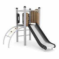 Spielturm mit Rutsche und Kletterbogen - STEEL 0200 – Bild 6