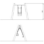 Schaukel mit Doppelsitz für Kind/Kleinkind – ROBINIA RB0520 - 7faa rb0520front