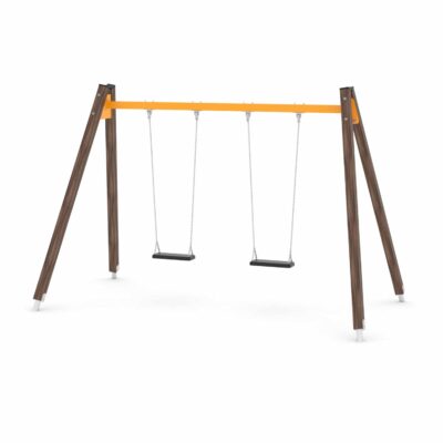 Doppel-Schaukel mit Schaukelsitzen - WOODEN SWING WD1422-1