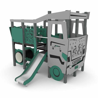 Spielhaus LKW mit Rutsche – RECYCLED RC1550