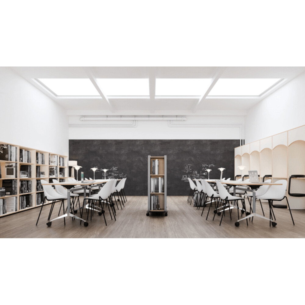 Alufloop – Fahrbarer Klapptisch mit Rollen - Biblioteca Small 1000