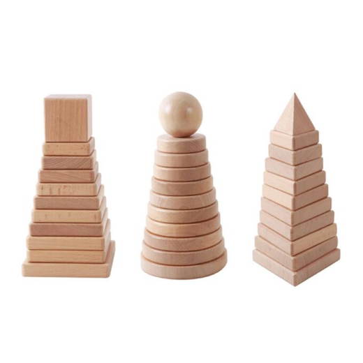 Holz Steckspiel, 3 Formen Holz Steckspiel, 3 Formen