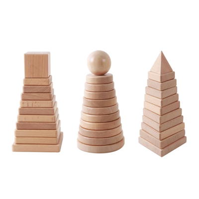 Holz Steckspiel, 3 Formen