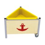 Mobiler Matschtisch mit Spitzdach - Mobiler Matschtisch, dreieckig