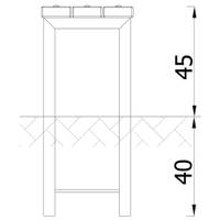 Sitzbank Simple, Metall - NV5005Z A x 26