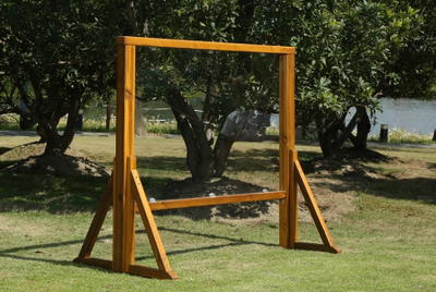 Outdoor Maltafel, transparent, inkl. 4 Standfüße