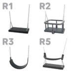Schaukel mit 2 Schaukelsitzen und Vogelnest – RECYCLED RC1494 - a536 rendery siedzisk01