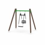 Schaukel mit Schaukelsitz und Kleinkindsitz – WOODEN SWING WD0520 - aeed wd1421c11s