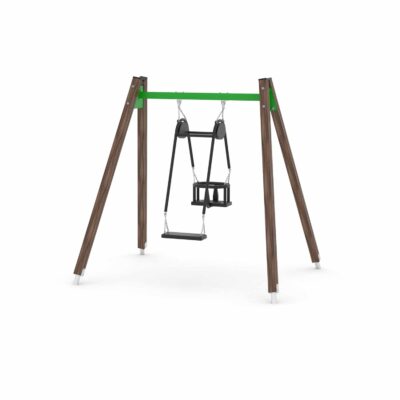 Schaukel mit Schaukelsitz und Kleinkindsitz - WOODEN SWING WD0520