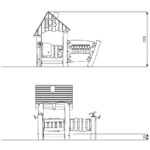 Spielhaus offen mit Teleskop und Xylophon – ROBINIA RB1203 - c2eb rb1203front