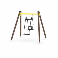 Schaukel mit Schaukelsitz und Kleinkindsitz - WOODEN SWING WD0520 – Bild 4