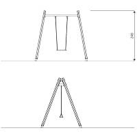 Schaukel mit Schaukelsitz - WOODEN SWING WD1421-1 – Bild 10