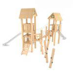 Spielturmanlage mit Rutschen und Kletterpark – ROBINIA RB1217 - d20e rb12172s