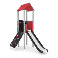 Spielturm mit Rutsche und Kletterwand - STEEL 0201-1 – Bild 4