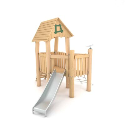 Großer Spielturm mit Rutsche - ROBINIA RB1206