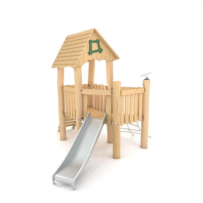 Großer Spielturm mit Rutsche – ROBINIA RB1206
