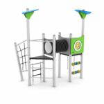 Spielturm mit Rutsche, Rohrdurchgang, Treppe und Xylophon – STEEL+ 1724 - db50 17172s