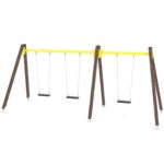 3er Schaukel mit Schaukelsitzen – WOODEN SWING WD1491 - e50b wd1491c41s