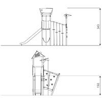 Spielturm mit Rutsche, Balancier- und Kletterelementen - STEEL+ 1703 – Bild 8