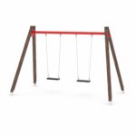 Doppel-Schaukel mit Schaukelsitzen – WOODEN SWING WD1422-1 - e57e wd1422 1c21s