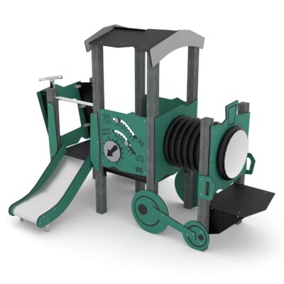 Spielhaus Lokomotive mit Rutsche - RECYCLED RC1551