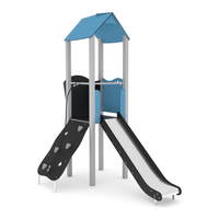 Spielturm mit Rutsche und Kletterwand - STEEL 0201-1 – Bild 5