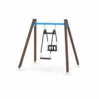 Schaukel mit Schaukelsitz und Kleinkindsitz - WOODEN SWING WD0520 – Bild 3