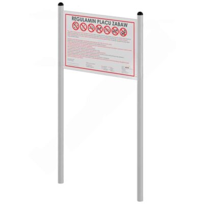 Infotafel, breit, Metallpfosten