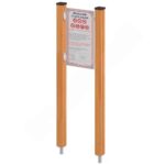 Quadro Infotafel, schmal, Holzpfosten - quadro infotafel schmal holzpfosten nv5346de w 2