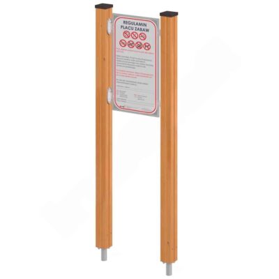 Quadro Infotafel, schmal, Holzpfosten