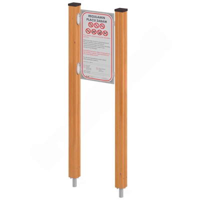 Quadro Infotafel, schmal, Holzpfosten
