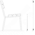 Sitzbank mit Stahlprofil, mit Rückenlehne - sitzbank mit stahlprofil mit ruckenlehne nv50157z w 7 2