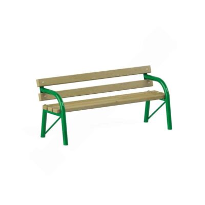 Sitzbank mit Stahlrohrgestell, festmontiert