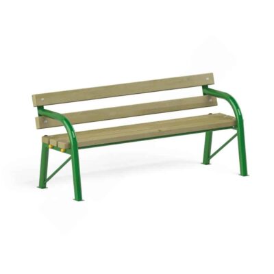 Sitzbank mit Stahlrohrgestell, mobil