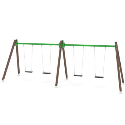 4er Schaukel mit Schaukelsitzen - WOODEN SWING WD1424-1