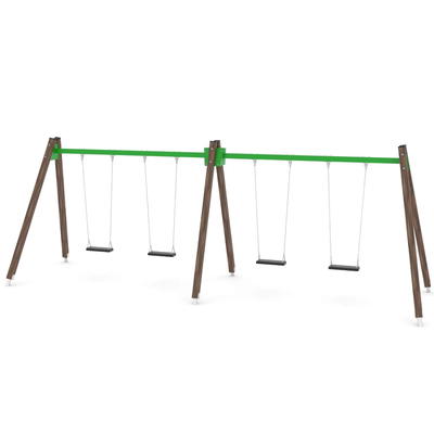 4er Schaukel mit Schaukelsitzen – WOODEN SWING WD1424-1
