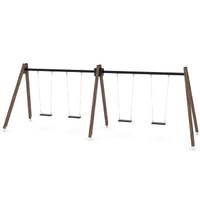 4er Schaukel mit Schaukelsitzen - WOODEN SWING WD1424-1 – Bild 7