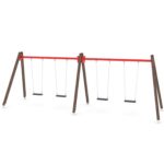 4er Schaukel mit Schaukelsitzen – WOODEN SWING WD1424-1 - wd1424c21s
