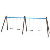 4er Schaukel mit Schaukelsitzen - WOODEN SWING WD1424-1 – Bild 3