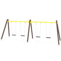 4er Schaukel mit Schaukelsitzen - WOODEN SWING WD1424-1 – Bild 4