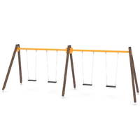 4er Schaukel mit Schaukelsitzen - WOODEN SWING WD1424-1 – Bild 5
