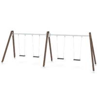 4er Schaukel mit Schaukelsitzen - WOODEN SWING WD1424-1 – Bild 8