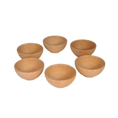 Holzschalen-Set, 6 Stück