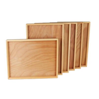 Legetabletts Natur, 6-teilig