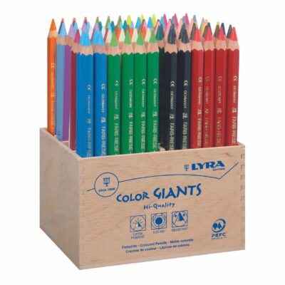 Farb-Riesen bunt - 96 Stück im Holzaufsteller | LYRA