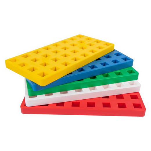 25115-3-1 PlusPlus Midi Bauplatten, 10 Stück, 5 Farben - 25115 3 1