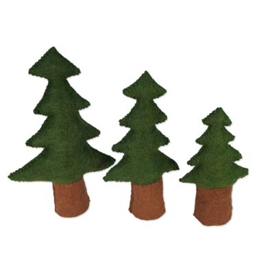 Filzbaumset "Tannenbäume", 3 Stück