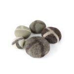 Filzkieselstein-Set Natur, 5 Stück - 50094N | KIESELSTEINE natur (5 Teile) 1