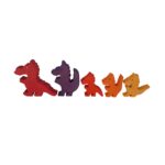 Drachenfamilie, 5 teilig - Drachenfamilie, 5 teilig, Rosso