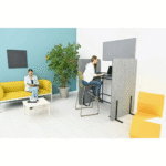 Trennwand aus PET-Recyclingmaterial, Höhe: 150 cm - trennwand aus pet recyclingmaterial h 150 grau 842195 w 5